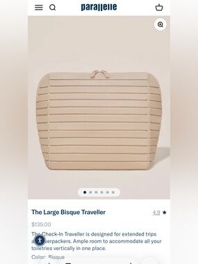 Parallelle toiletry / makeup bag